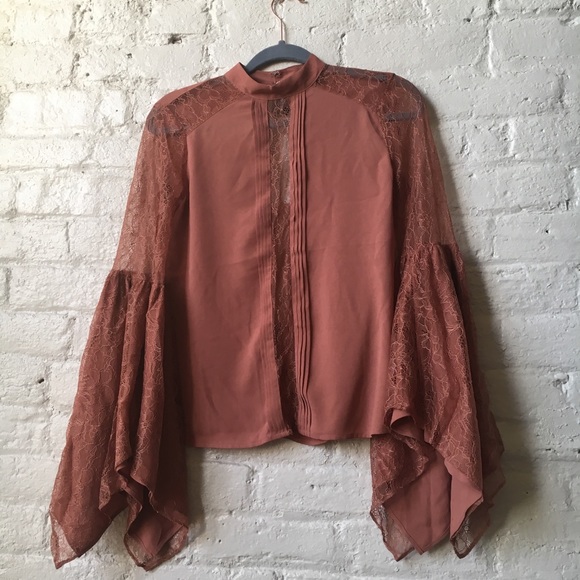 Express Tops - Dusk Rose Express Lace Blouse